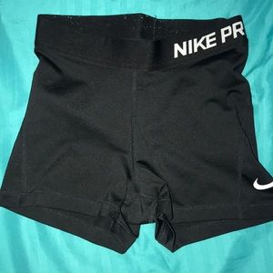 Nike pro black x-small shorts 3in shorts